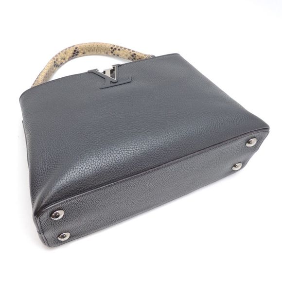 Louis Vuitton Taurillon Capucines MM Handbag Black - Picture 2 of 6